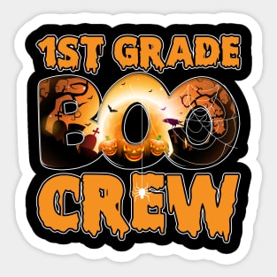 Funny Halloween 1St Grade Boo Crew Tee Gifts Sticker